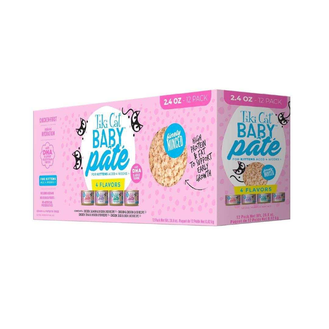 Tiki Pet Cat Pate Kitten 2.4Oz Variety Pack