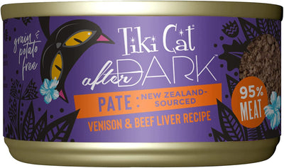 Tiki Pets Cat After Dark Venison and Beef Liver Pat 3oz. (Case of 12)