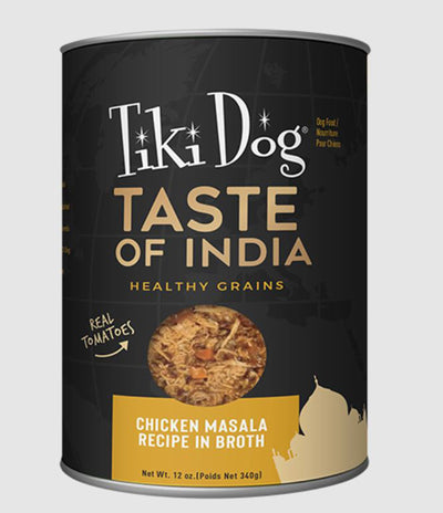 Tiki Pet Dog Gourmet Indian Chicken 12oz. (Case of 8)