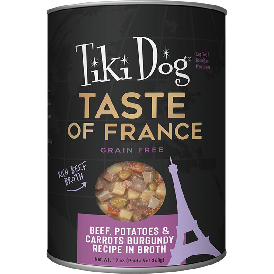 Tiki Pet Dog Taste Of The World France Beef 12oz. (Case of 8)