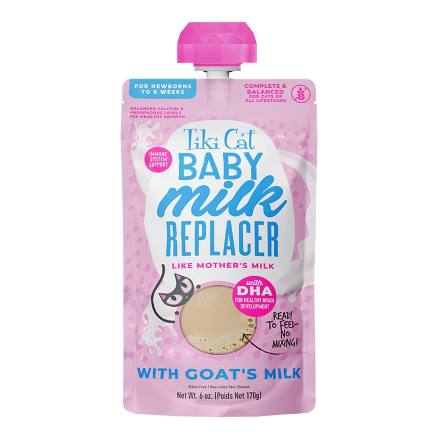 Tiki Pet Cat Milk Replacer Kitten Goat Milk 6oz. (Case of 6)