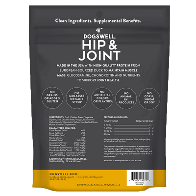 Dogswell Hip & Joint Grain-Free Jerky Dog Treat Regular Duck 1ea/10 oz