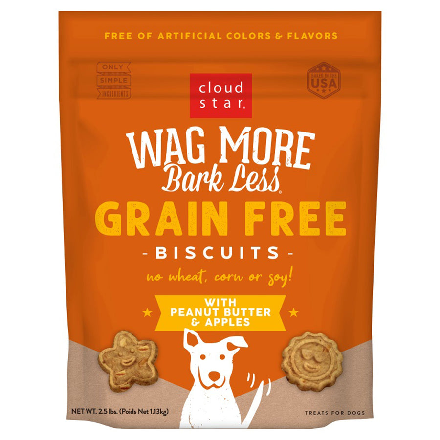 Cloudstar Wag More Dog Grain Free Peanut Butter And Apples 2.5Lb