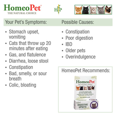 HomeoPet Feline Digestive Upsets Cat Drops 1ea/15 ml