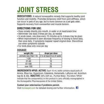 HomeoPet Joint Stress 1ea/15 ml