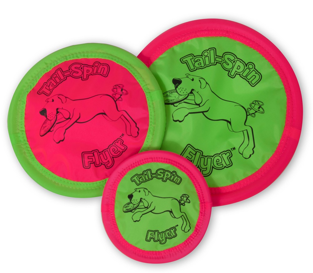 Booda Tail Spin Flyer Dog Toy Multi-Color 10 In