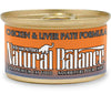 Natural Balance Pet Foods Ultra Premium Wet Cat Food Chicken & Liver Pate 24ea/3 oz