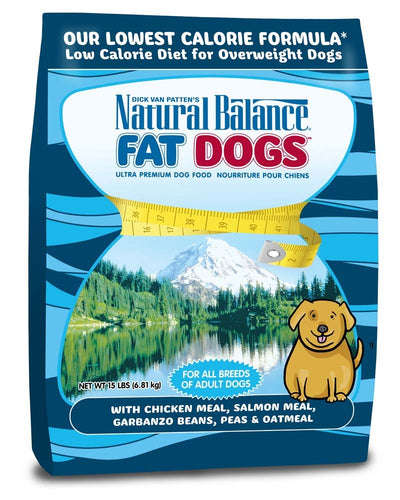 Natural Balance Pet Foods Fat Dogs Chicken and Salmon Formula Low Calorie Dry Dog Food 15 lb