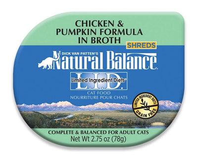 Natural Balance Pet Foods L.I.D. Wet Cat Food Chicken & Pumpkin in Broth 24ea/2.75 oz