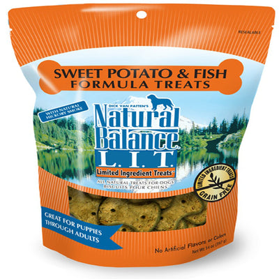 Natural Balance Pet Foods Rewards Crunchy Biscuits Small Breed Dog Treats Fish & Sweet Potato 1ea/14 oz