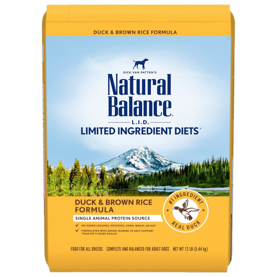 Natural Balance Pet Foods LID Duck and Brown Rice Adult Dry Dog Food 12 lb