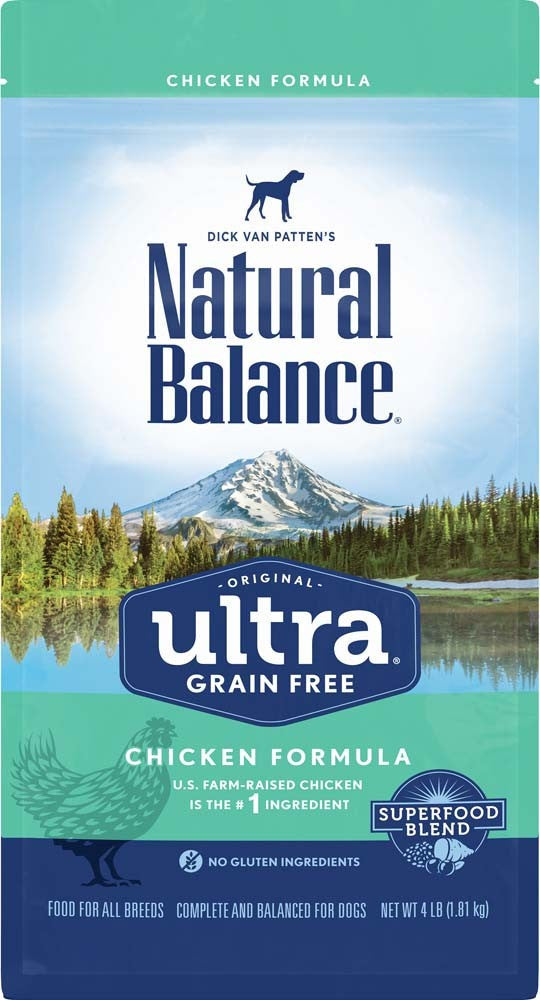 Natural Balance Pet Foods Ultra Grain Free Chicken Formula Dry Dog Food 4 Lb