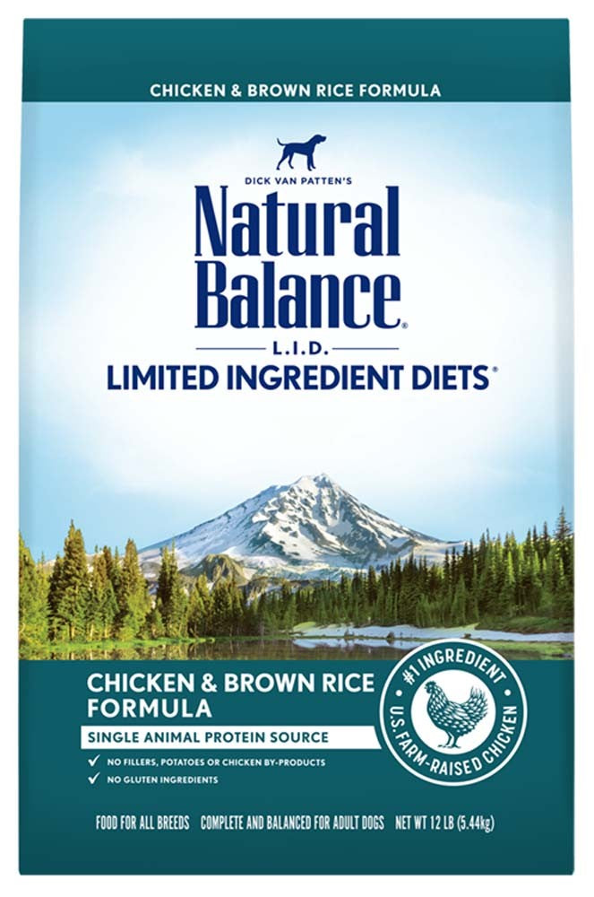 Natural Balance Pet Foods LID Chicken and Brown Rice Dry Dog Food 12 lb