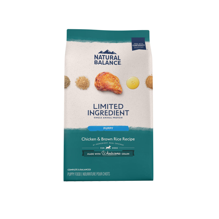 Natural Balance Pet Foods Limited Ingredient Puppy Dry Dog Food Chicken & Brown Rice 12lb