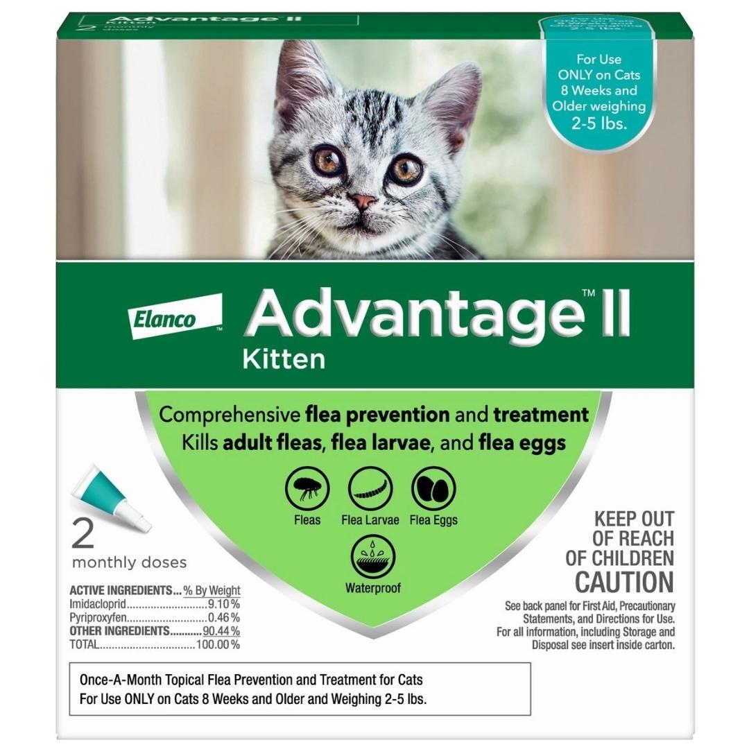 Advantage II Flea Protection Kitten 2-5lbs 2pk