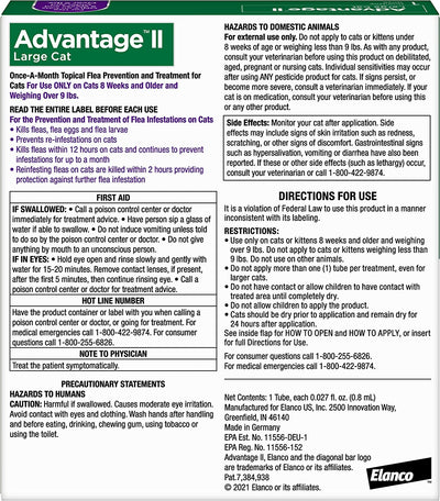 Advantage II Large Cat Single Dose Purple