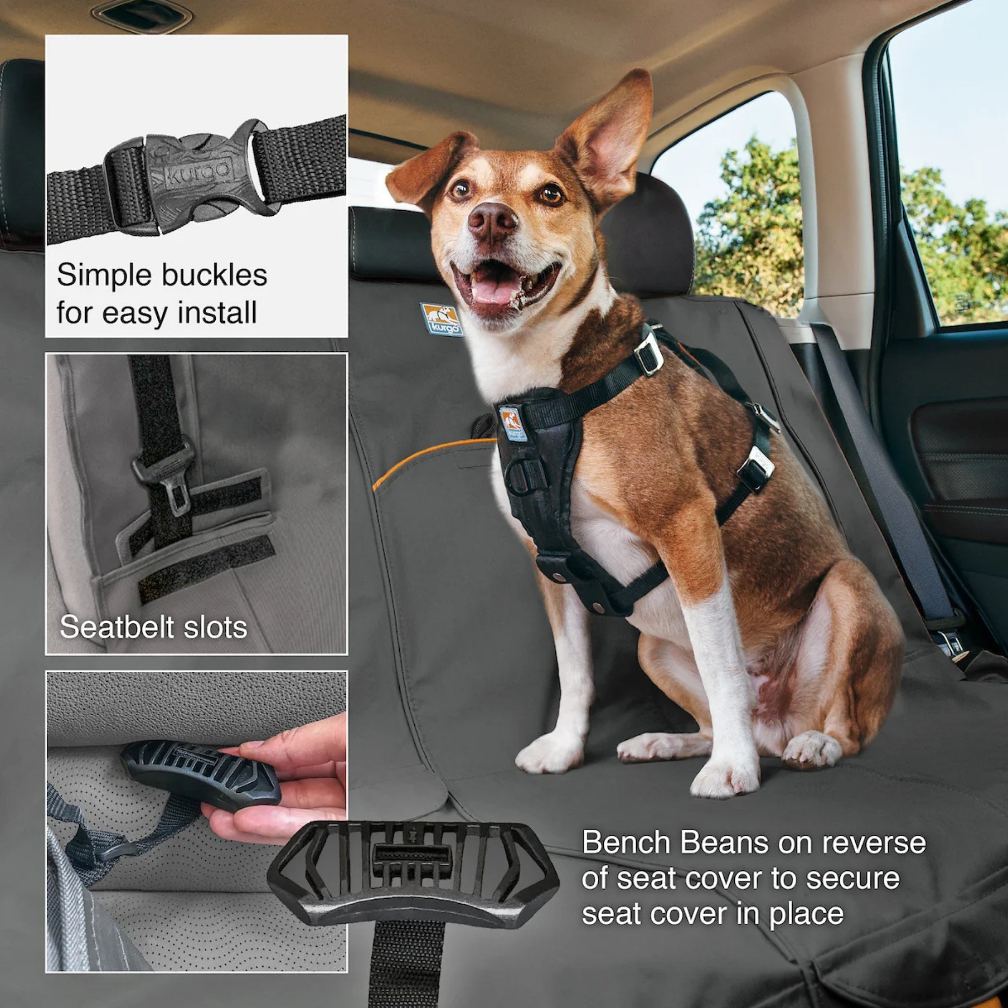 Kurgo Dog Rover Extended Bench Cover Black