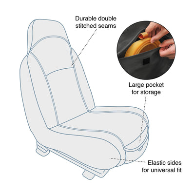 Kurgo Dog Rover Bucket Seat Cover Black