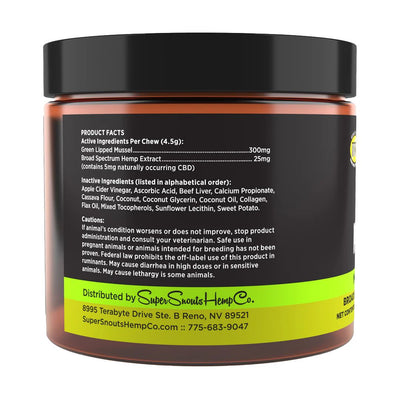 Super Snouts Dog Grain Free Broad Spectrum Chew Joint 60 Count