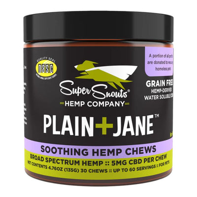 Super Snouts Dog Broad Chew Plain Jane 30 Count