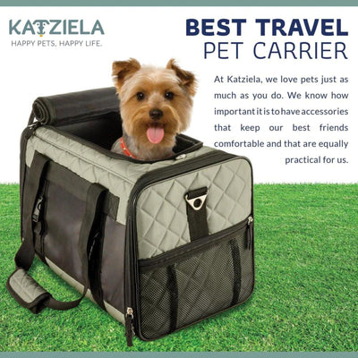 Katziela Quilted Companion Carrier Gray Medium