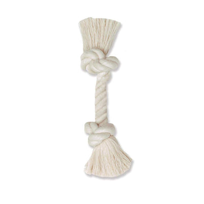 Mammoth Pet Products 100% Cotton Rope Bone White 1ea/6 in, Mini