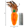 KONG Refillables Catnip Carrot with Feather Cat Toy Orange 1ea/One Size