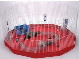 Marshall Pet Products Small Animal Play Pen Mat Red 1ea/11 Panel