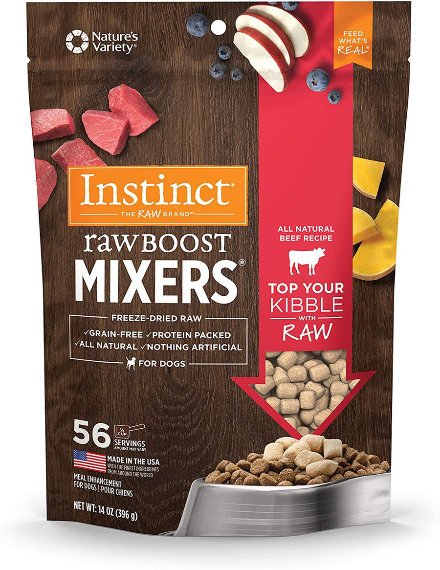 Natures Variety Instinctinct Freeze Dried Raw Boost Mix Dog Beef 14oz.