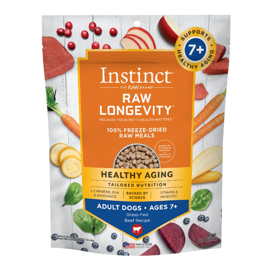 Natures Variety Raw Longevity Dog Freeze-dried 16oz. 7+ Beef Bites