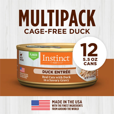 Natures Variety Instinct Cat Can 5.5oz. Duck Flaked (Case of 12)