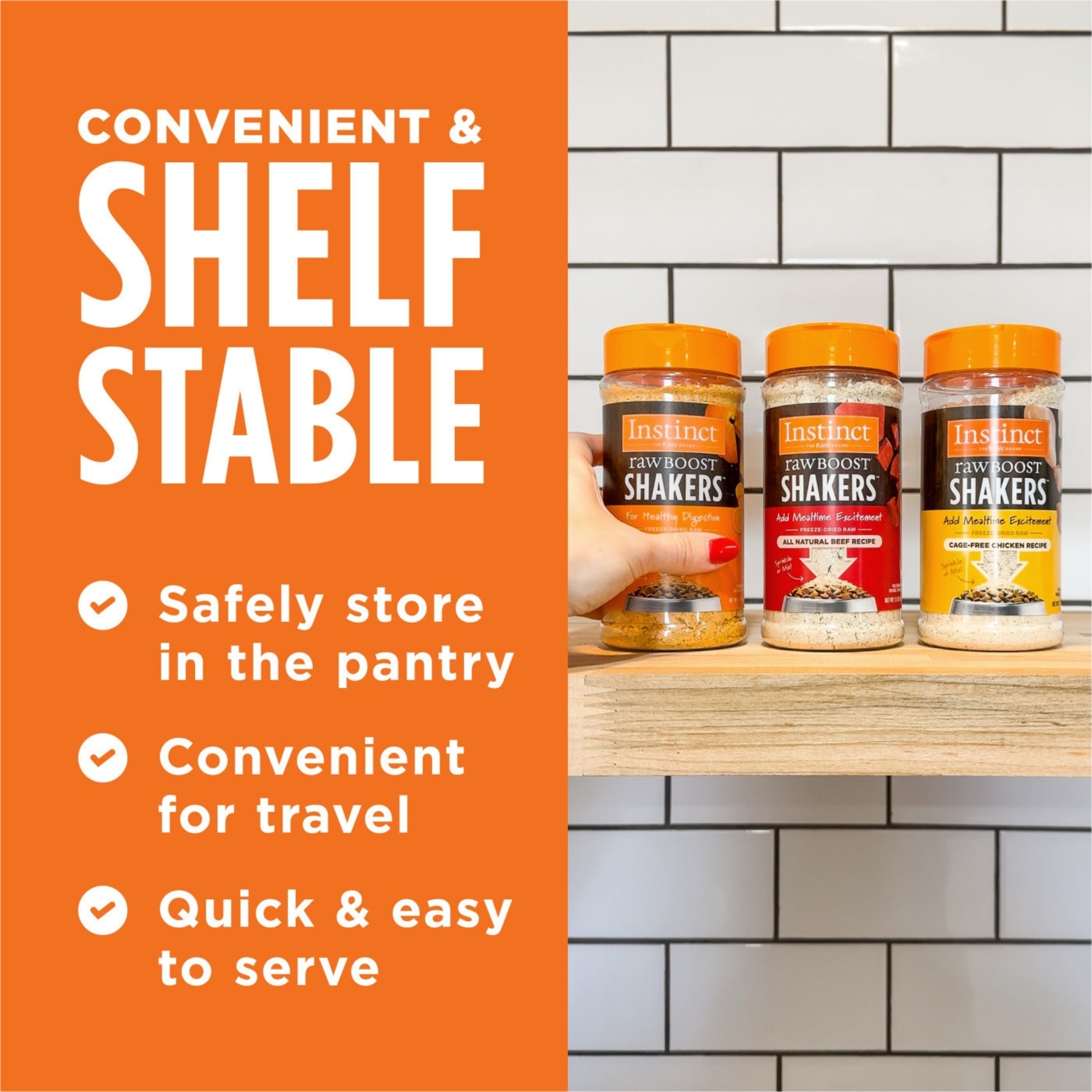 Natures Variety Instinct Raw Boost Shakers Dog Freeze-dried 5.5oz. Gut Health Topper