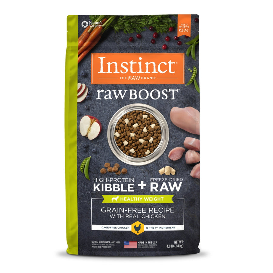 Natures Variety Instinct Dog Raw Boost Healthy Weight Chicken 4Lb Grainfree