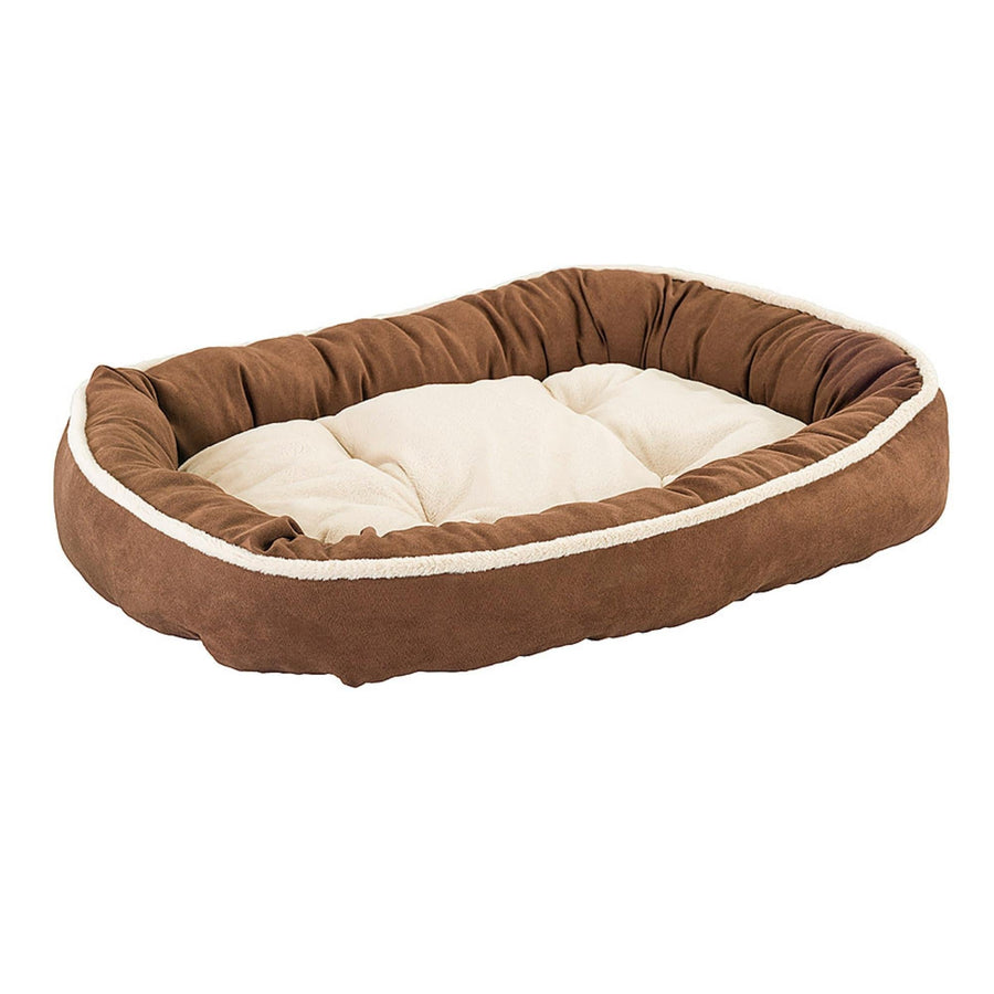 Ethical Pet Sleep Zone Shearling Oval Cuddler 35? Chocolate