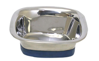 OurPets Premium Stainless Steel Square Dog Bowl Silver Small
