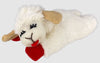 Multipet Lamb Chop Catnip Toy White-Red 4in SM