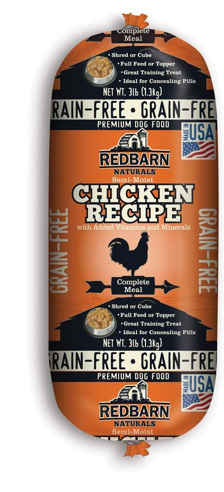 Redbarn Pet Products Grain Free Dog Food Roll Chicken 3lb