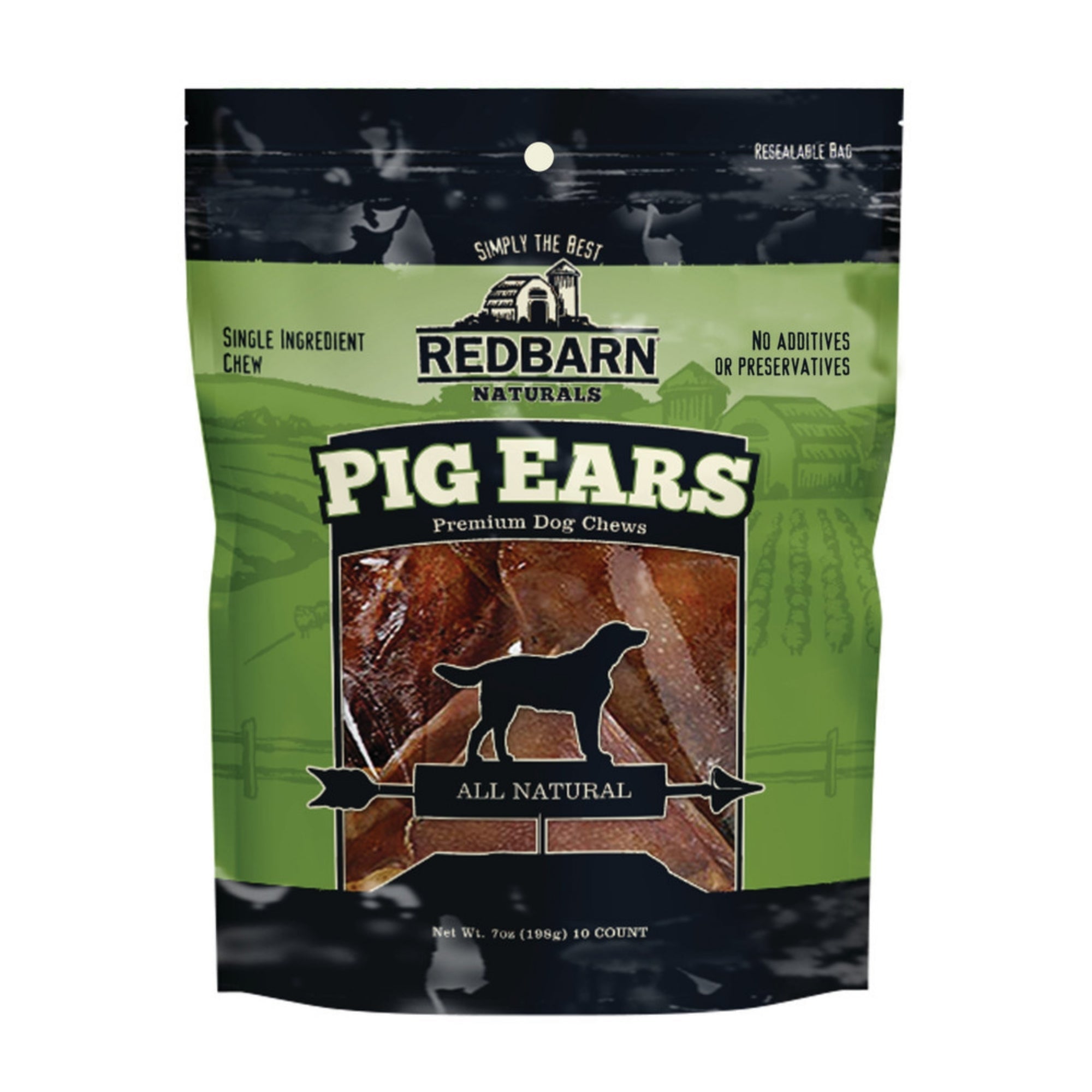 Redbarn Pet Products Natural Pig Ears Dog Treat 1ea/7 oz, 10 pk
