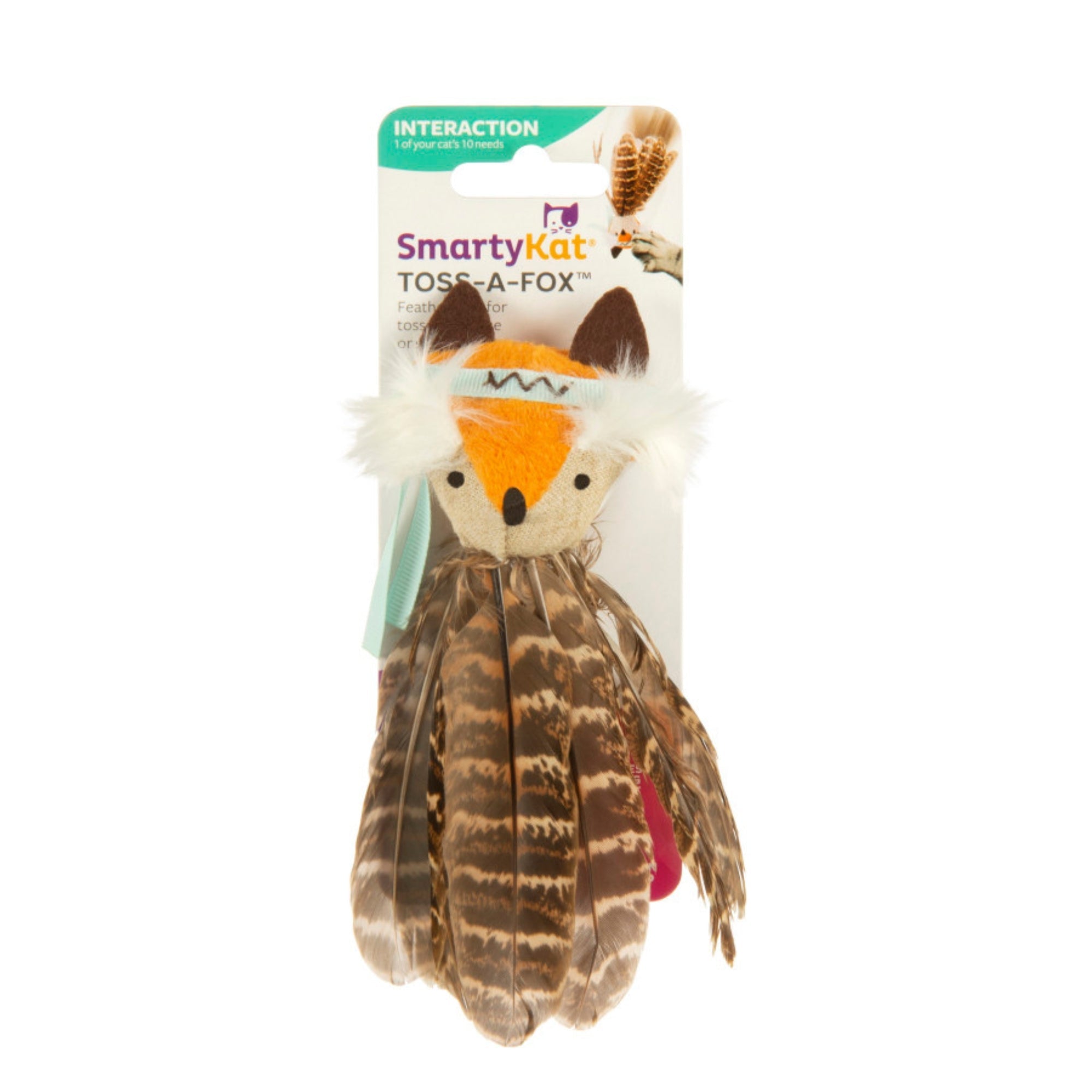 SmartyKat Toss-a-Fox Catnip Toy Multi-Color, 1ea