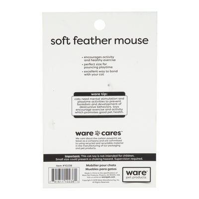 Ware Soft Feather Mouse Cat Toy