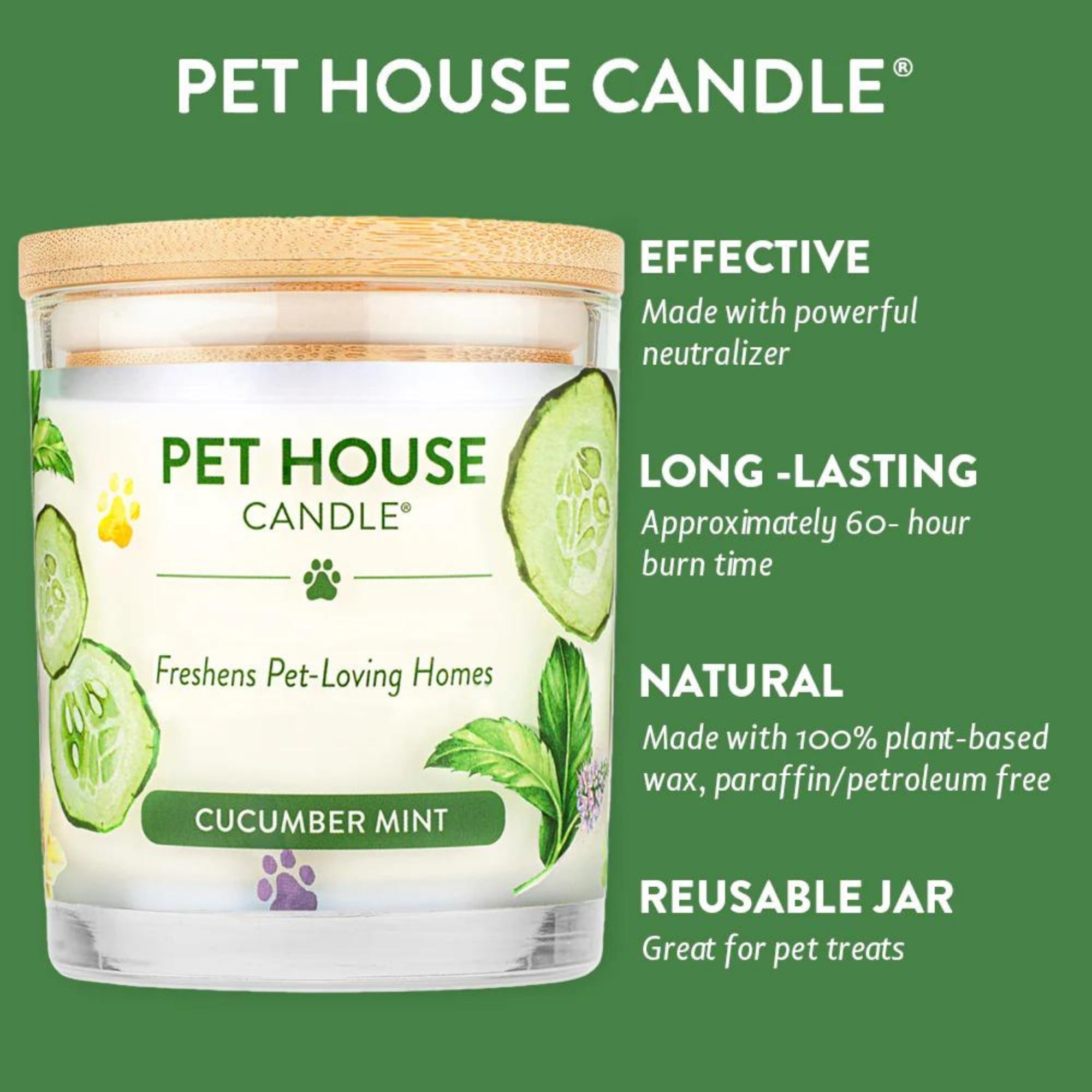 Pet House Candle Cucumber Mint Large 9oz. (Case of 3)