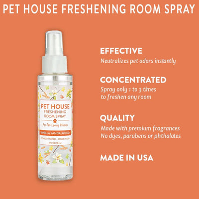Pet House Candle Vanilla Sandalwood Room Spray 4oz. (Case of 12)