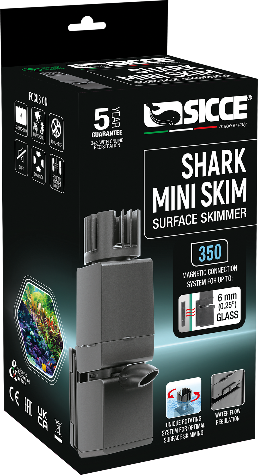 Sicce Shark Mini Skim Surface Skimmer 1ea/350