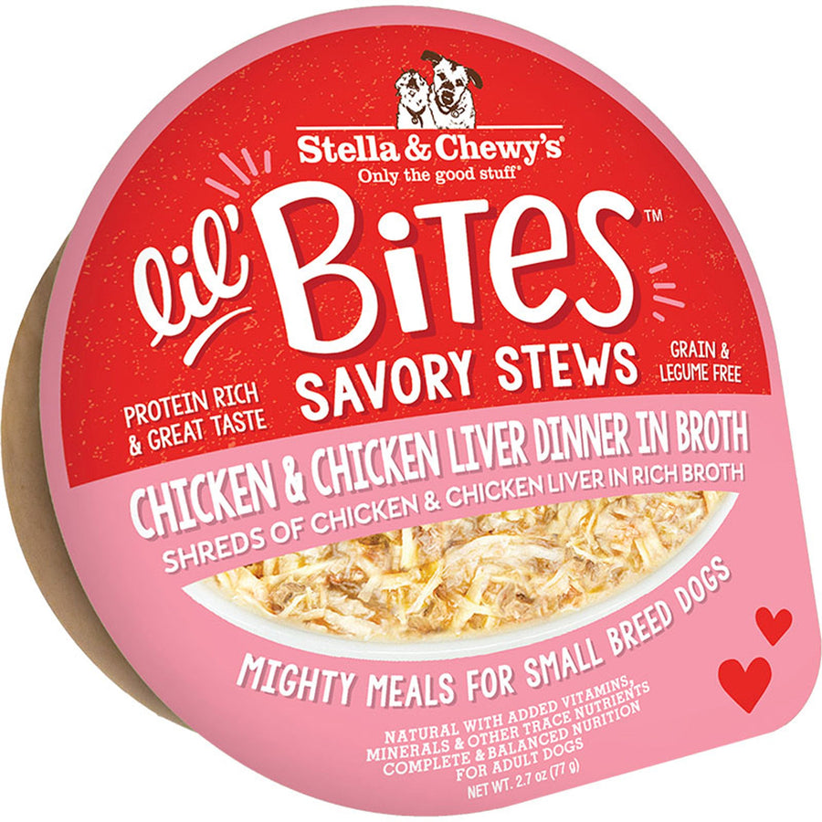 Stella and Chewys Dog Lil Bites Savory Stew Chicken and Liver 2.7Oz. (Case Of 12)