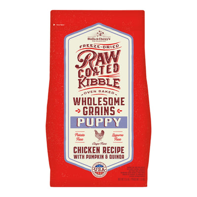 Stella & Chewy's Dog Raw Coated Wholesome Puppy Chicken Pumpkin Quinoa 3.5Lb