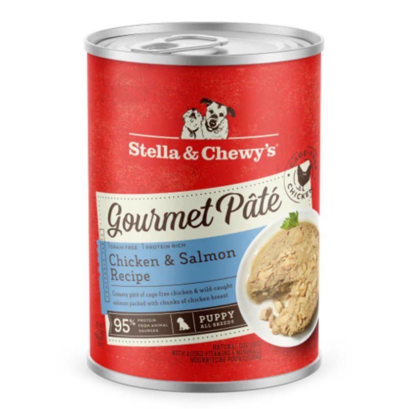 Stella And Chewys Dog Gourmet Pate Puppy Chicken And Salmon 12.5oz. (Case of 12)