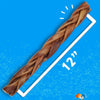 Jack & Pup Dog 12" Collagen Braided Stick 20 Count Display Box