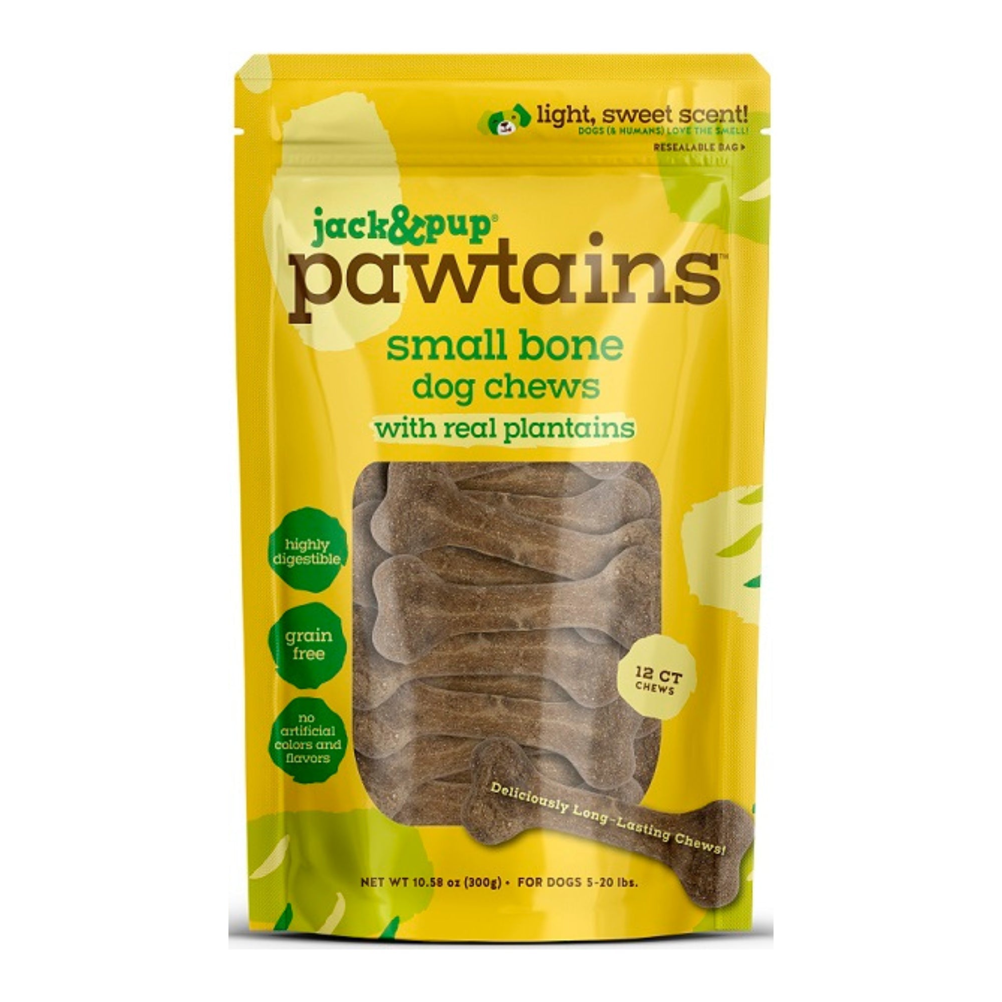 Jack & Pup Dog 10.58oz. Pawtains Bone Small 12 Count