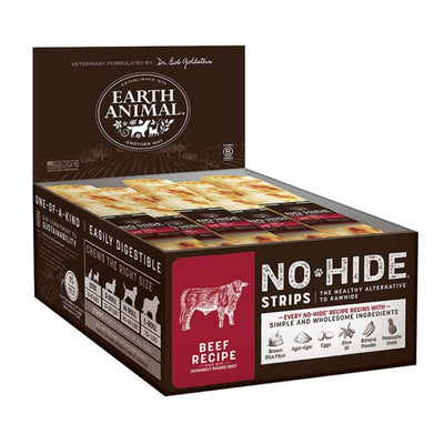 Earth Animal Dog No Hide Strips Beef 60 Count Default Title