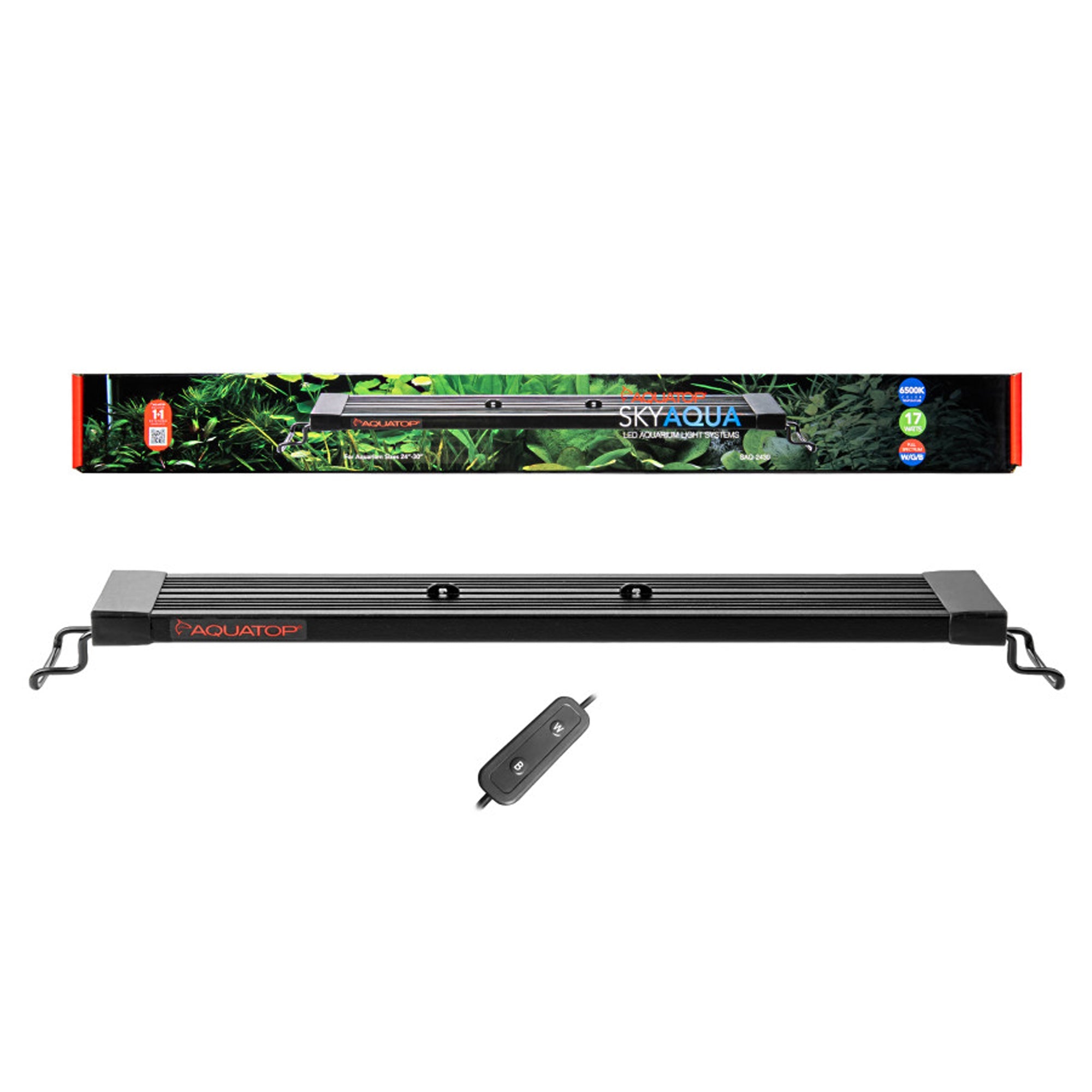 Aquatop SkyAqua LED Aquarium Light Fixture 6500K 21w 24-30in